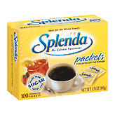 Splenda  no calorie sweetener, 100 individual packets, made from sugar, tastes like sugar Left Picture